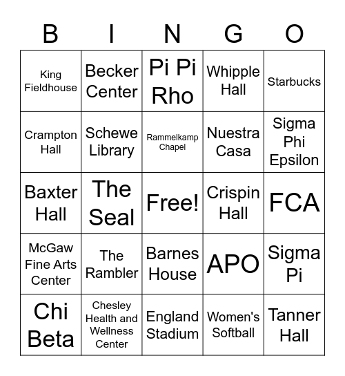 IC Trivia Bingo! Bingo Card
