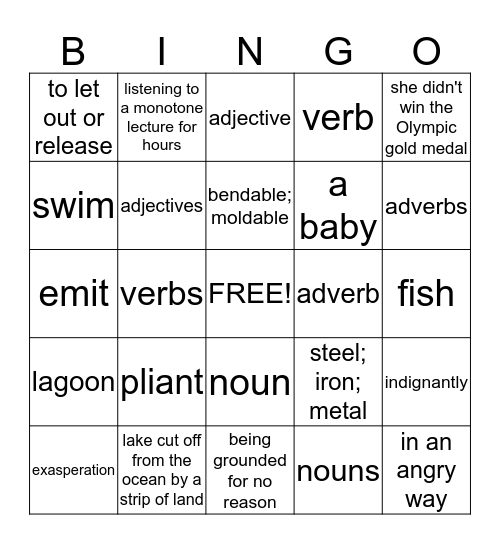 vocabulary-1-bingo-card