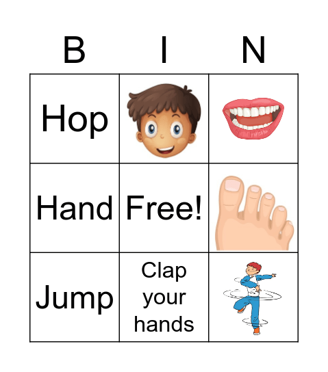 The Body Bingo Card