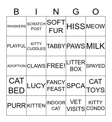 KITTY BINGO Card