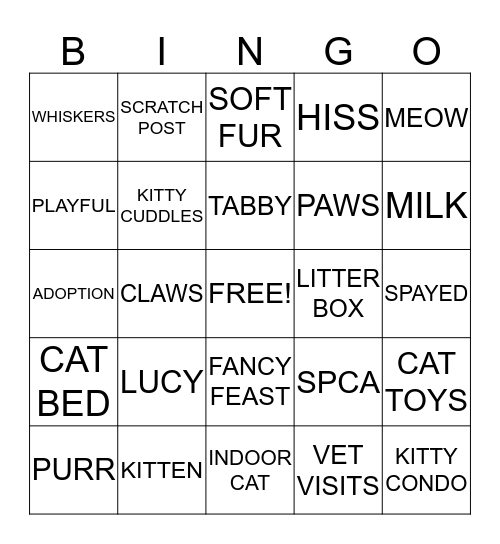 KITTY BINGO Card