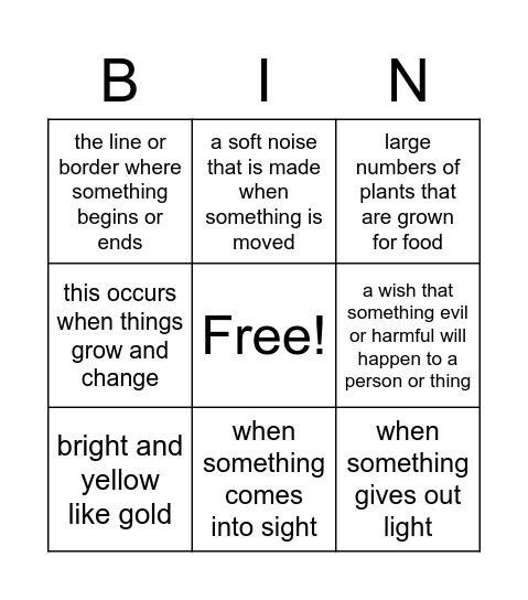 Bingo Card