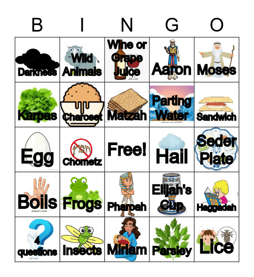 Passover Bingo Card