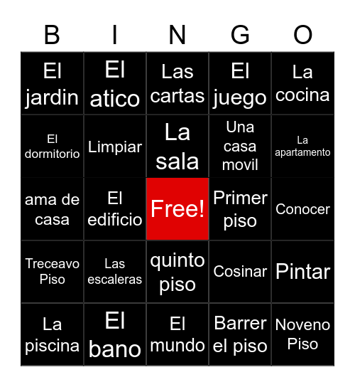 La Casa >:)))))))))))) Bingo Card