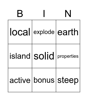Unit 4 Week 2 Bingo Card