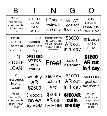 D13 APRIL COMPETION Bingo Card