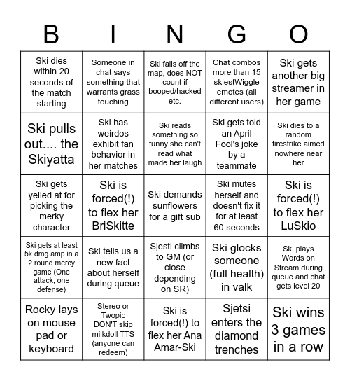 Overwatch Bingo by spooky Bingo Card