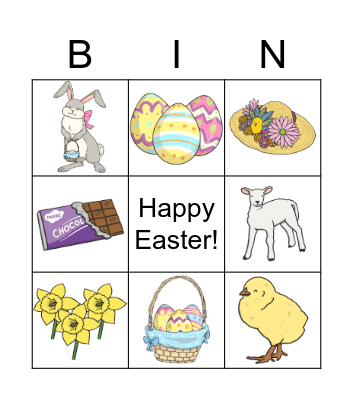 Easter Bingo Card