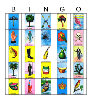 Loteria Bingo Card