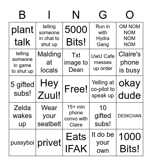 HIRONA Bingo Card Bingo Card
