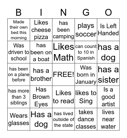 Find Someone Who... Bingo Card