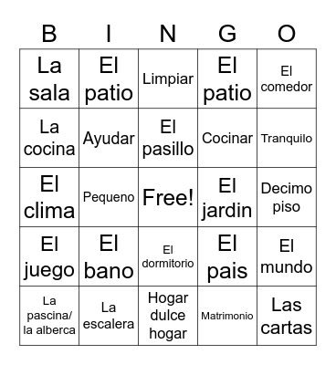 La Casa (Sasha Orr) Bingo Card