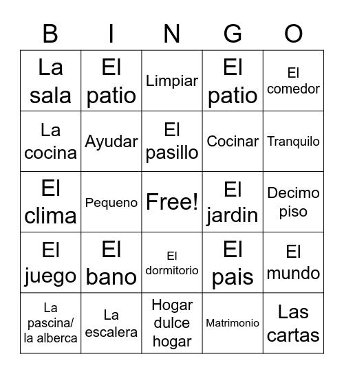 La Casa (Sasha Orr) Bingo Card