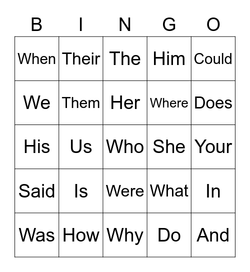 Amanda's Bingo Card