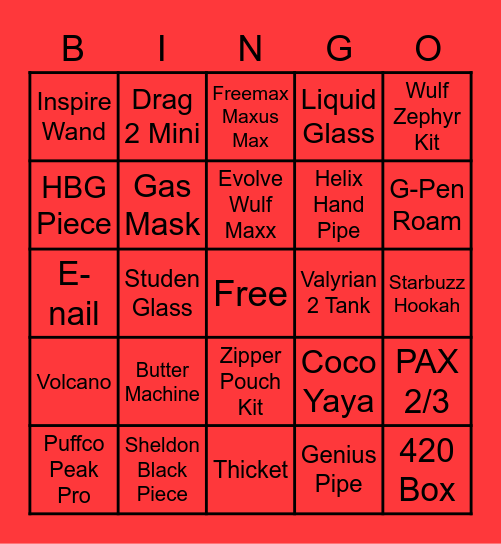 PAX 7 Bingo Card