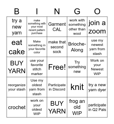 LIS Q2 Bingo Card