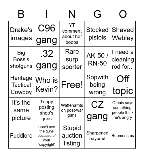 C&Rsenal Discord Bingo Card