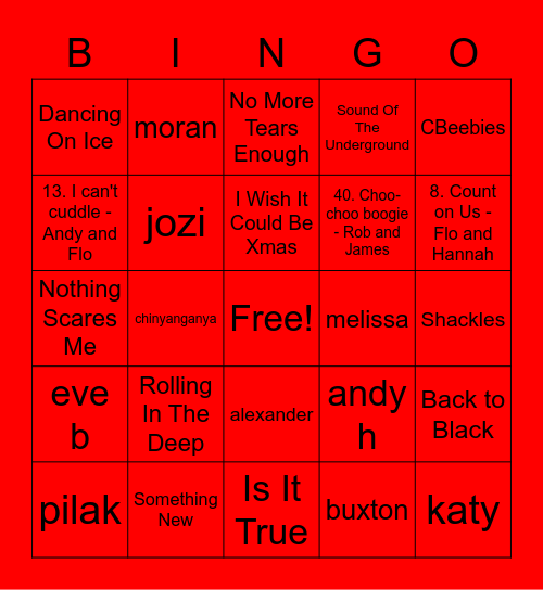 Day 1 - Kemi Bingo Card