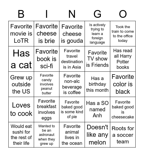 Back to the Boston Office Bingo Card