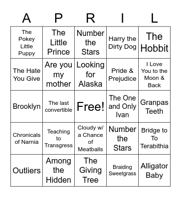 Book Bingo Card