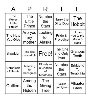 Book Bingo Card