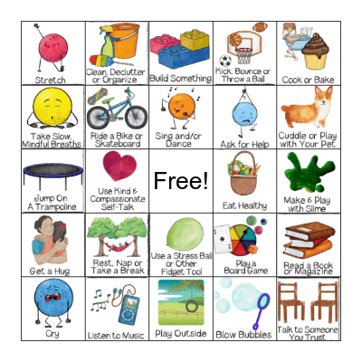 Coping Skills Bingo Card