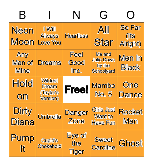 SDR Bingo Card