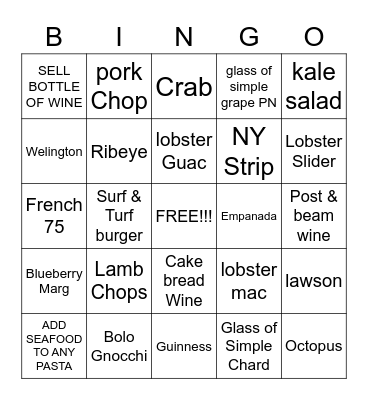 SERVER BINGO Card