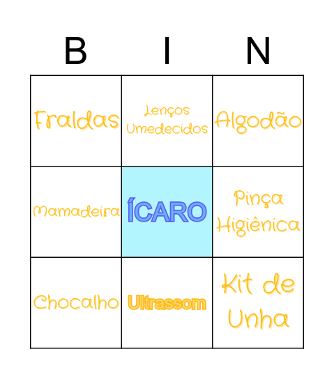 Baby Bingo do Ícaro Bingo Card