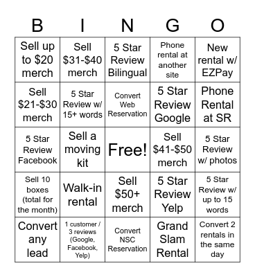 April 2022 Bingo Card