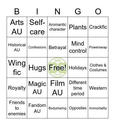 DCTVGen Bingo 2022 Bingo Card