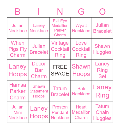 PALM SPRINGS EDITION Bingo Card