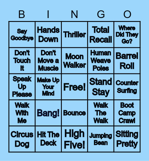 Paws Juvy Bingo! Bingo Card