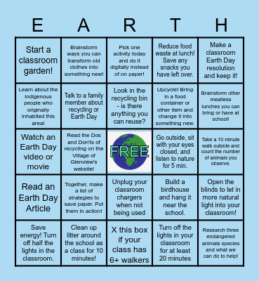 Earth Day Bingo 2022 - April 22nd, 2022 Bingo Card