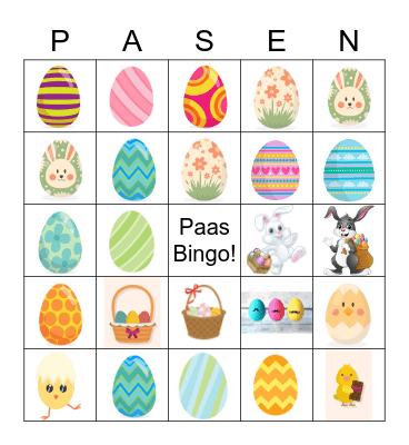 Paas Bingo Card