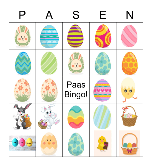 Paas Bingo Card