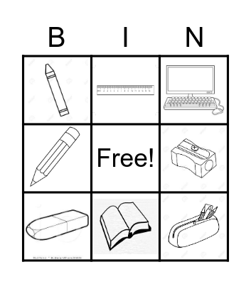 CLASSROOM OBJECTS Bingo Card