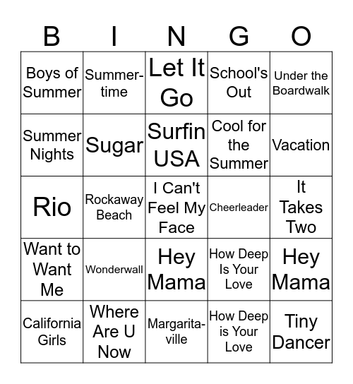 SMASHBOX SUMMER GETAWAY BINGO Card