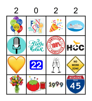 Yolanda's Retirement BINGO Card