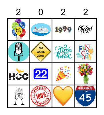 Yolanda's Retirement BINGO Card