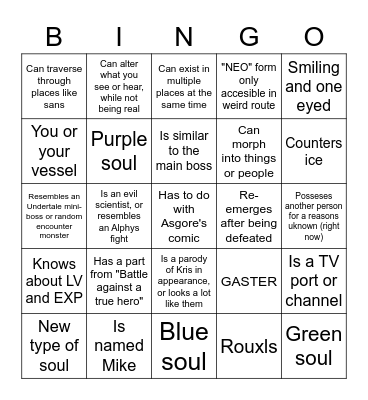 Secret boss bingo Card