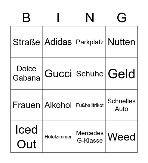 Balkan-Musikvideo Bingo Card