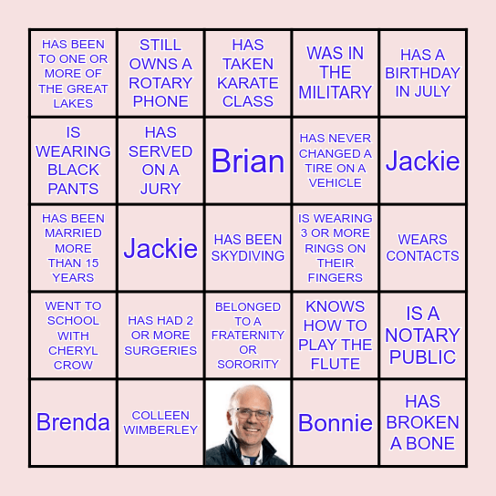 HUMAN BINGO Card