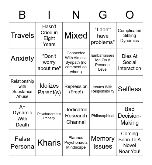 Synpath Callout Bingo Card