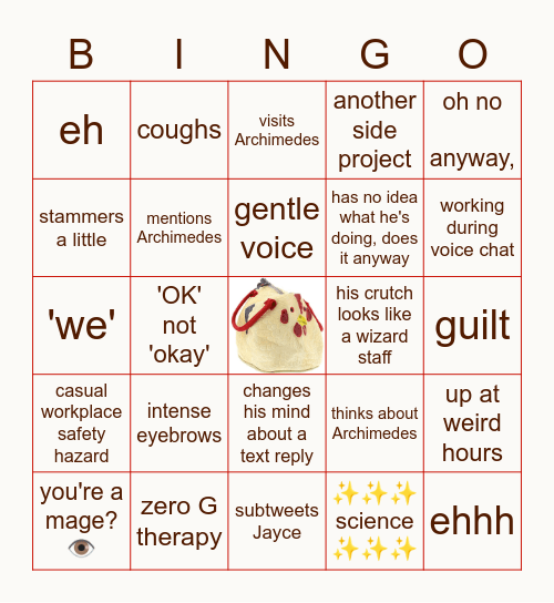 T  E  N  D  E  R Bingo Card