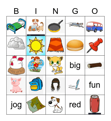 Mathen Word Bingo Pictures Bingo Card
