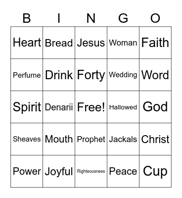 April 3, 2022 Bingo Card