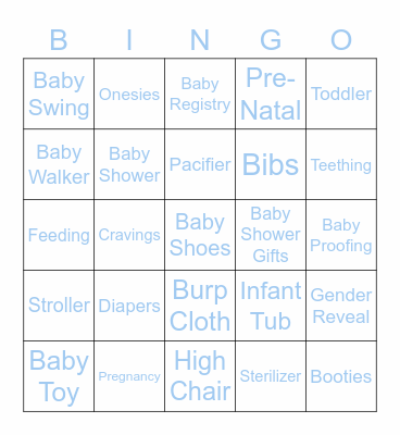 A Little Wild One Baby Shower Bingo Card