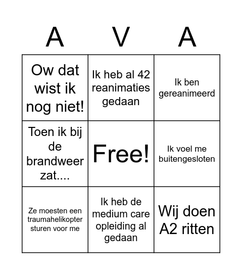 Angelique Bingo Card