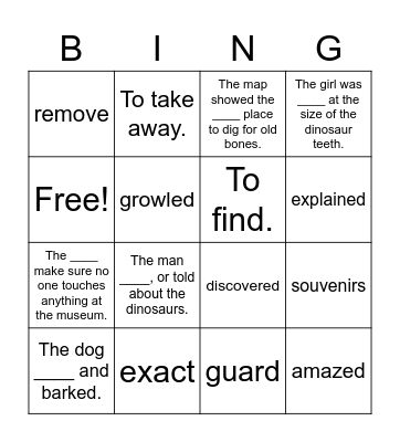 Lesson 27 Vocabulary Bingo Card